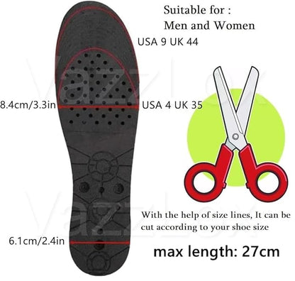 Height Increase Insoles for Men & Women Soft 4-Layer Height Hoppers for Men Comfortable Breathable & Adjustable Height Insoles for Men Lift Up To 9cm Height Booster Shoe Heel Orthotic Soles