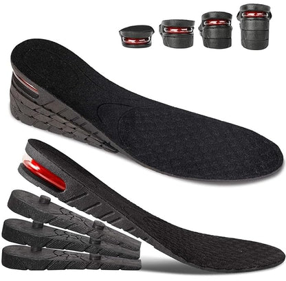 Height Increase Insoles for Men & Women Soft 4-Layer Height Hoppers for Men Comfortable Breathable & Adjustable Height Insoles for Men Lift Up To 9cm Height Booster Shoe Heel Orthotic Soles