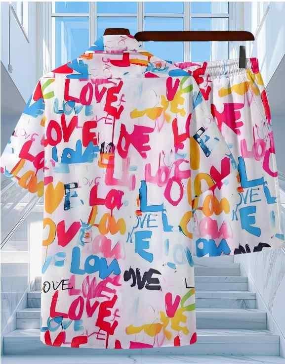 Casual Summer Shirt Set Heart English Two-piece Co-ord Set (Holi OutFit Be Like) ❤️