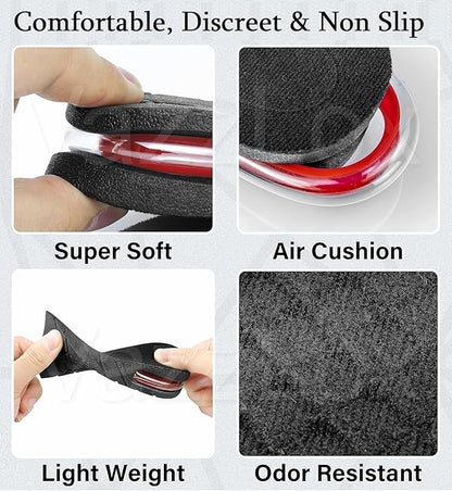 Height Increase Insoles for Men & Women Soft 4-Layer Height Hoppers for Men Comfortable Breathable & Adjustable Height Insoles for Men Lift Up To 9cm Height Booster Shoe Heel Orthotic Soles