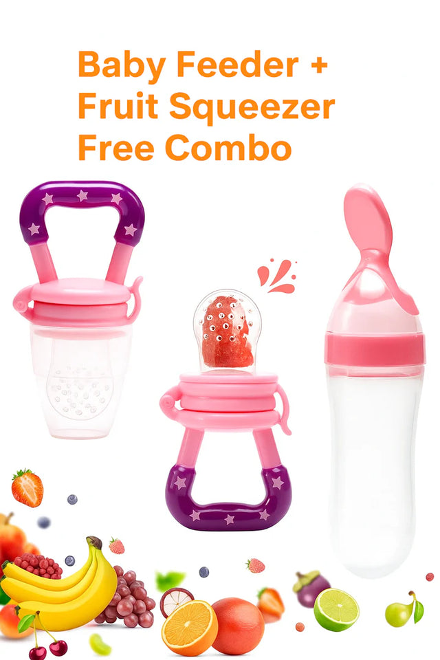 Premium Baby Food Squeeze Feeder Spoon (Lifetime BPA & Bacteria Free)