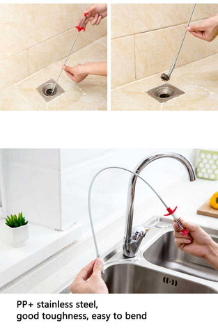 Drainage Block Remover Spring Pipe Cleaner Tool